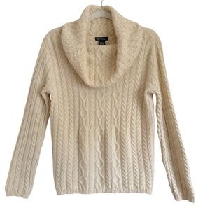 DANIEL BISHOP CABLE KNIT CASHMERE TURTLENECK SWEATER SIZE SMALL